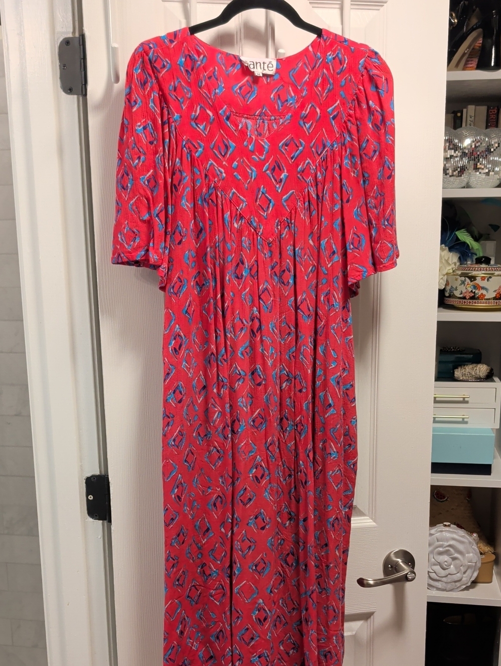 Vintage Sante Pink Patterned House Dress